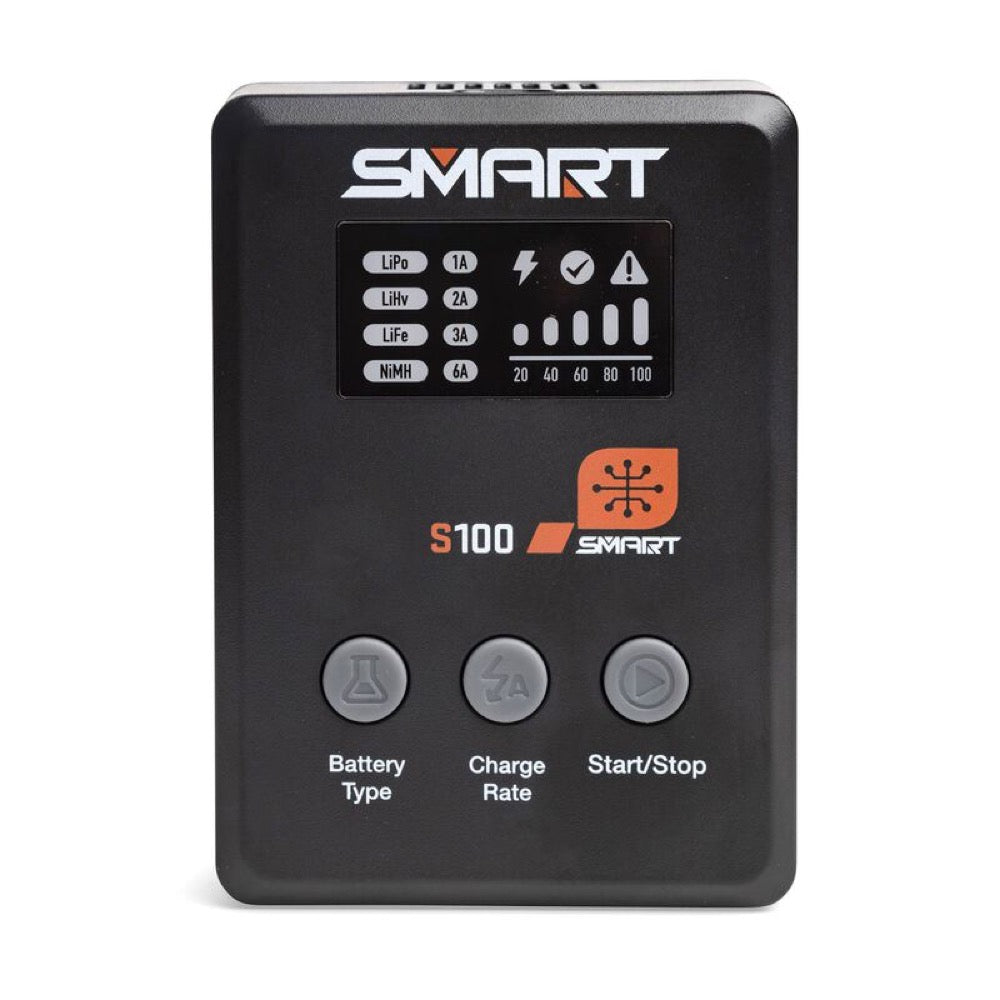 Spektrum SPMX-1035 Smart 5000mAh 4S 50C IC5 LiPo Battery Powerstage Bundle with S100 Charger
