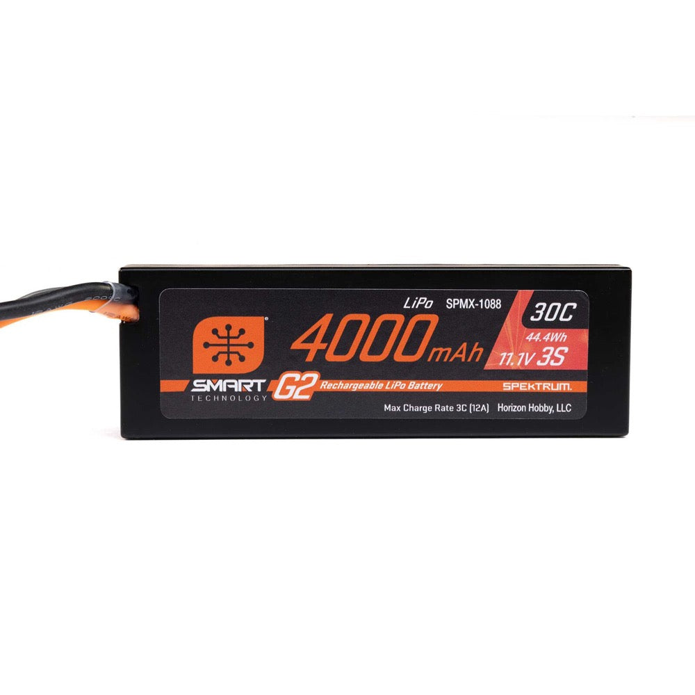Spektrum SPMX-1088 11.1V 4000mAh 3S 30C Smart LiPo G2 Hard Case, IC5