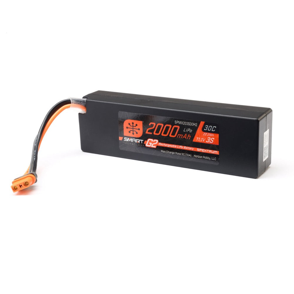 Spektrum SPMX203S30H2 2000mAh 3S 11.1V 30C Smart G2 LiPo Battery with IC2 Connector