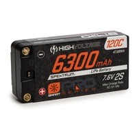 Spektrum SPMX632S120HT 6300mAh 2S 7.6V 120c Smart Pro Race HV LiPo with 5mm Bullets