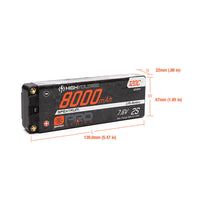 Spektrum SPMX82S120HT 8000mAh 2S 7.6V 120c Smart Pro Race HV LiPo with 5mm Bullets