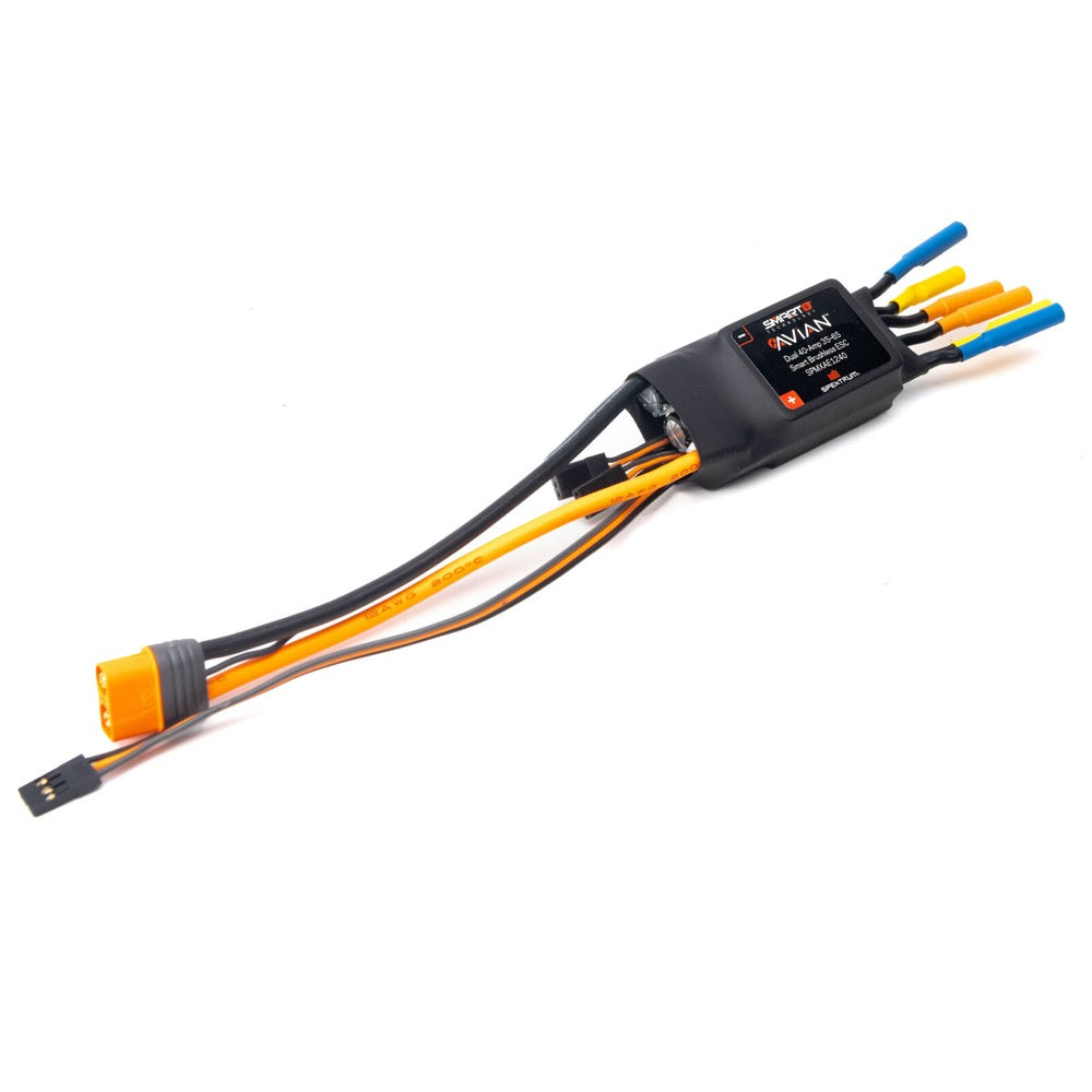Spektrum SPMXAE1240 Avian Dual 40A 6S Brushless Smart ESC