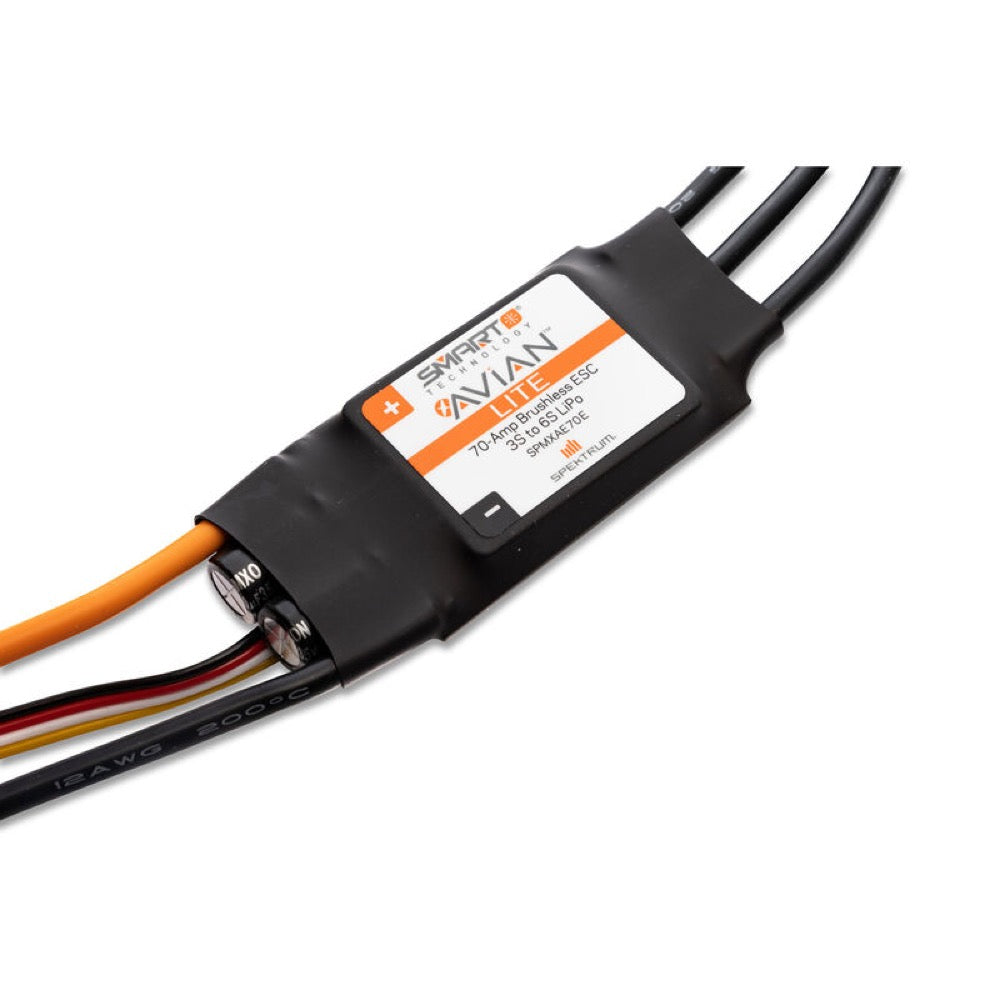 Spektrum SPMXAE70E Avian 70A 3-6S Smart Lite Brushless ESC with IC3 Connector