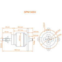 Spektrum SPMXAM4740 Avian 5055-500Kv .80 Equivalent Brushless Outrunner Motor