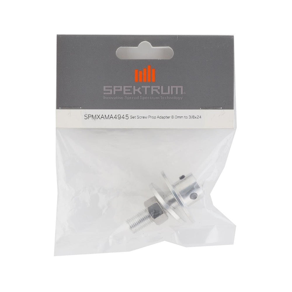 Spektrum SPMXAMA4945 Set Screw Prop Adapter 8.0mm to 3/8x24