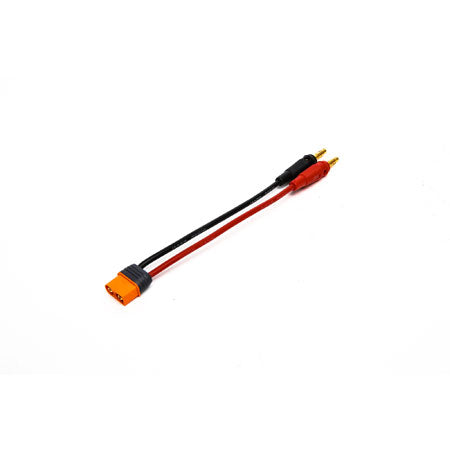 Spektrum SPMXCA304 IC3 Device Charge Lead 6inch 13 AWG / 4mm Bullets