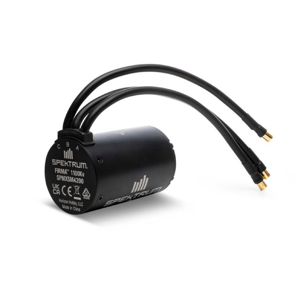 Spektrum SPMXSM4200 Firma 5687 1100KV 4-Pole Brushless Motor with 8mm Shaft