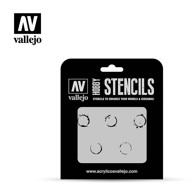 Vallejo ST-AFV002 1/35 Drum Oil Markings Stencil