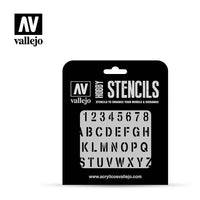 Vallejo ST-LET002 1/35 Stamp Font Stencil