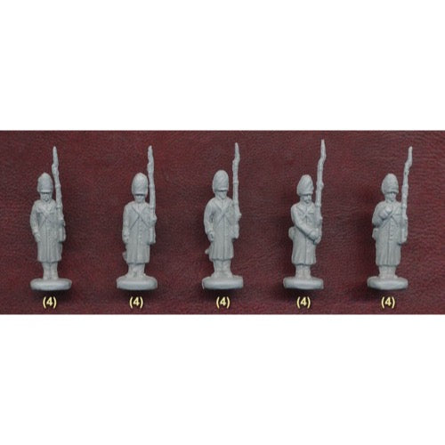 Strelets 206 1/72 Napoleonic Austrian Grenadiers in Winter Dress Standing Should Arms
