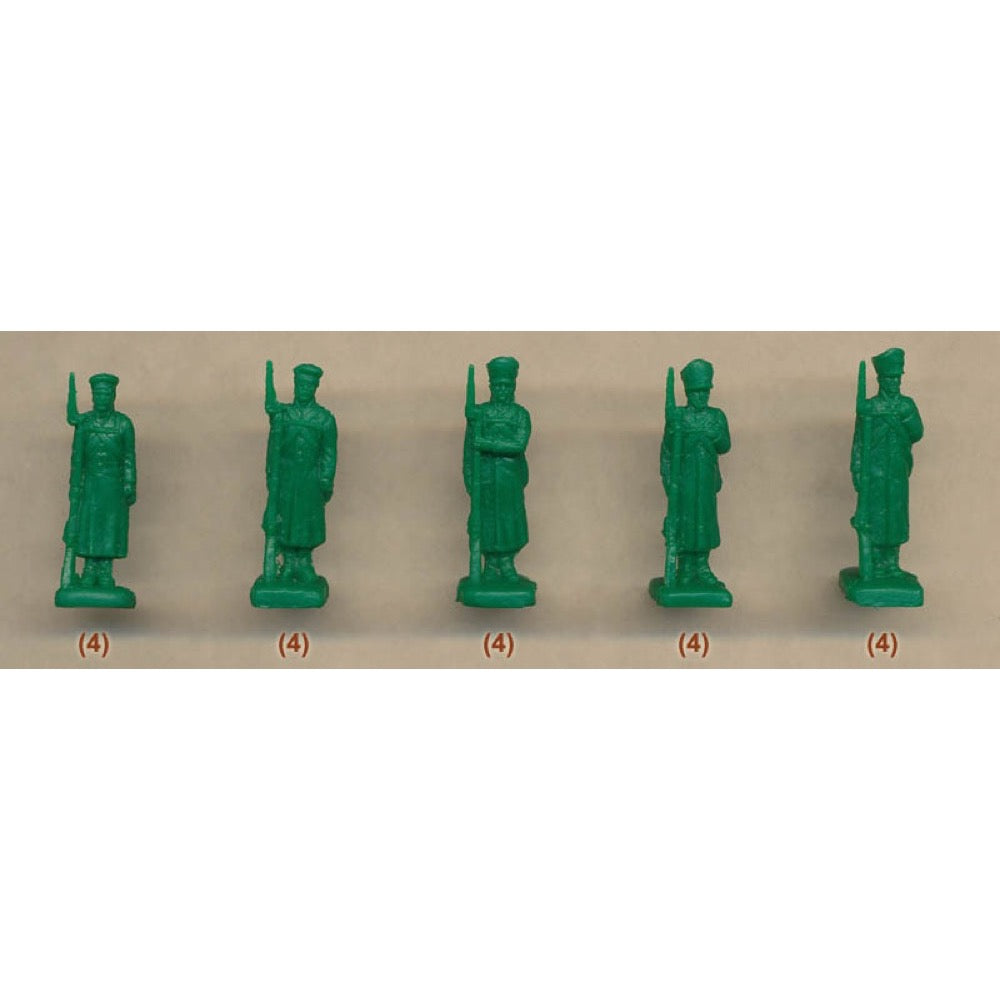 Strelets 219 1/72 Napoleonic Russian Infantry in Overcoats Standing Order Arms