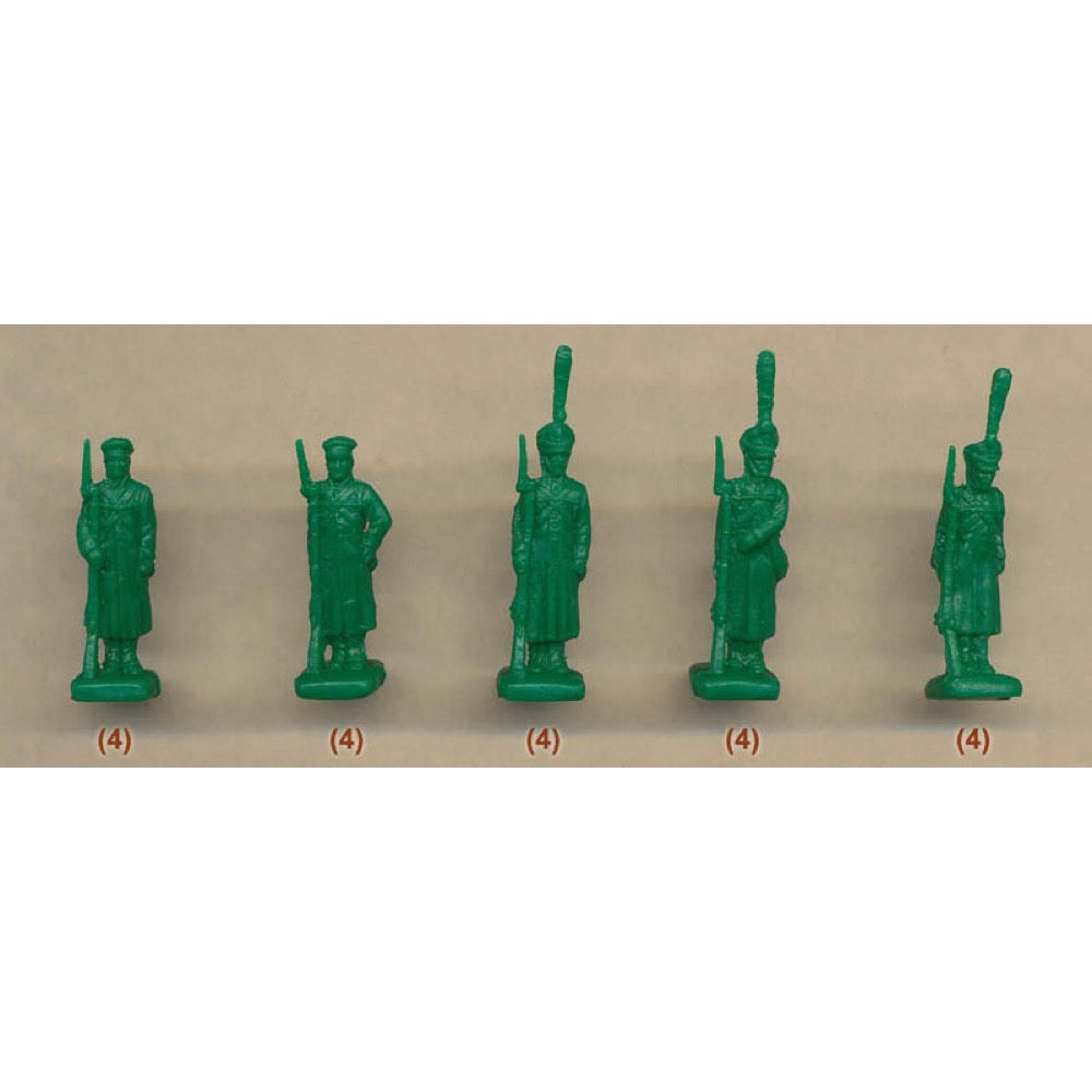 Strelets 219 1/72 Napoleonic Russian Infantry in Overcoats Standing Order Arms