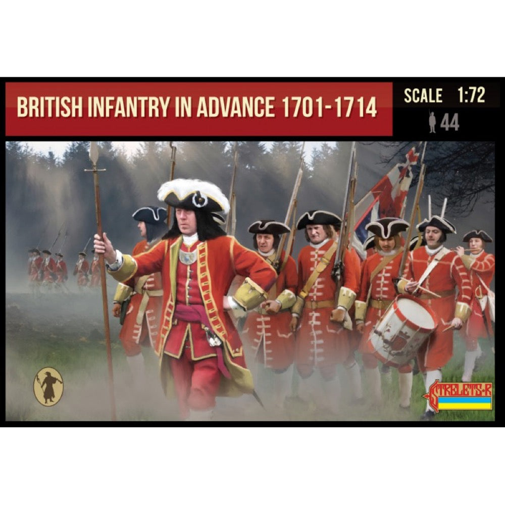 Strelets 0230 1/72 British Infantry in Advance 1701-1714 Plastic Model Kit STRELETS0230