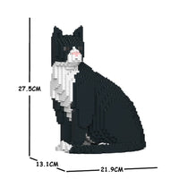 Jekca ST19TCA01 Tuxedo Cat Sitting 01S