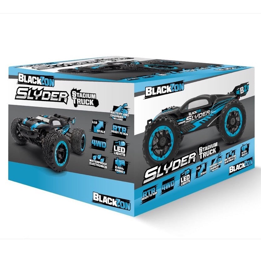BlackZon Slyder ST 1/16 4WD Brushed Electric RC Stadium Truck Blue BZ540105