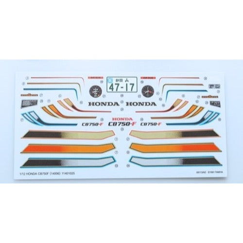 Tamiya 11401025 Decal for 14006 1/12 Honda CB750F