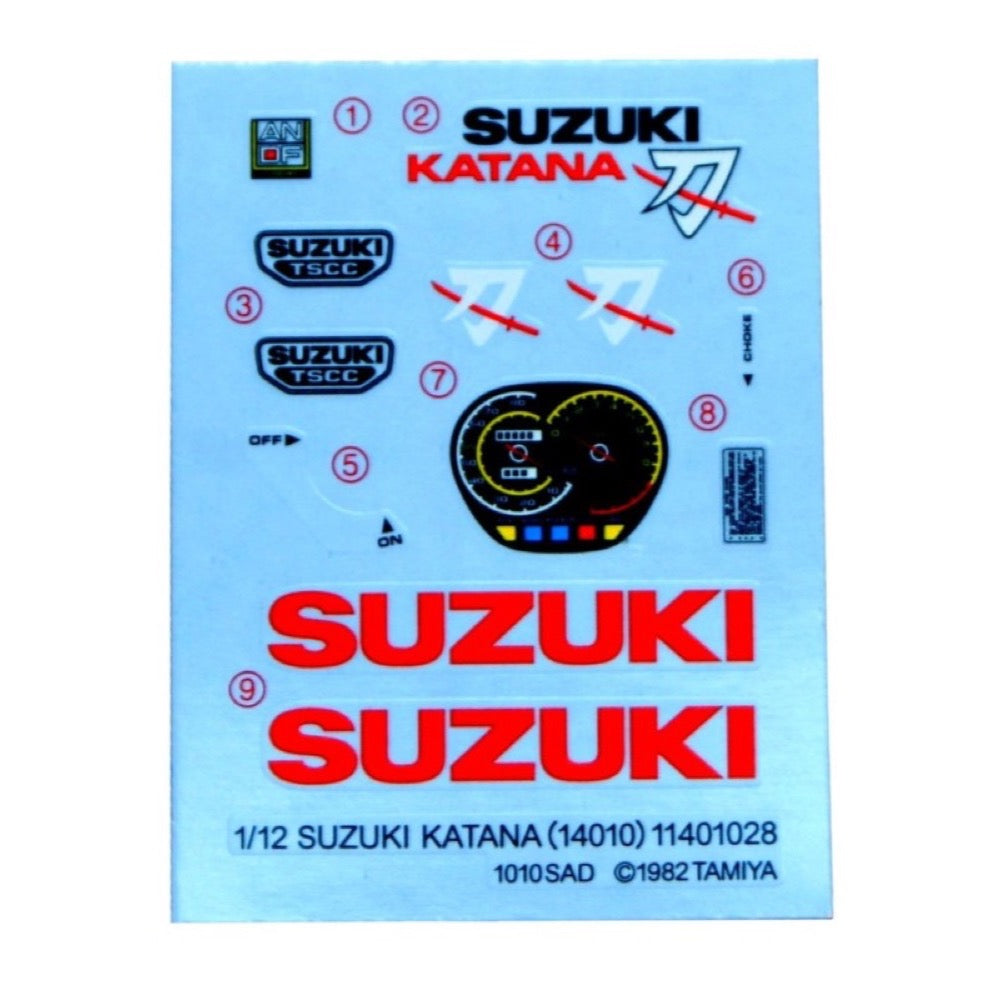 Tamiya 11401028 Decal for 14010 1/12 Suzuki GSX1100S Katana