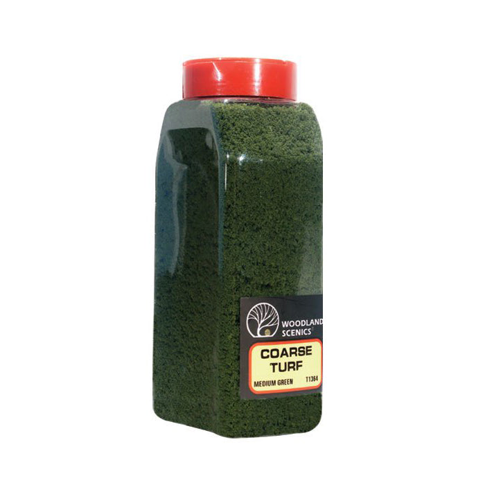 Woodland Scenics T1364 Coarse Turf Medium Green Shaker | Metro Hobbies