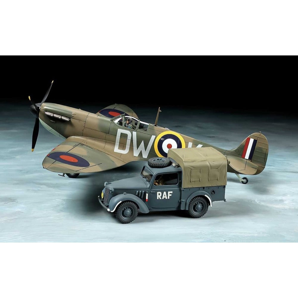 Tamiya 25211 1/48 Supermarine Spitfire Mk.I & Light Utility Car Set