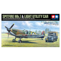 Tamiya 25211 1/48 Supermarine Spitfire Mk.I & Light Utility Car Set