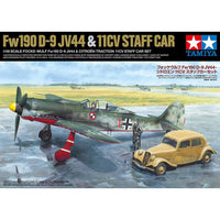 Tamiya 25213 1/48 Focke-Wulf Fw190 D-9 Jv44 & Citroen 11CV Set