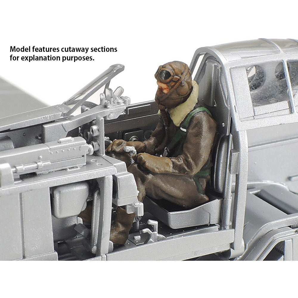 Tamiya 25424 1/48 Kawasaki Ki-61-Ld Hein Tony Silver Colour Plated With Camo Decal