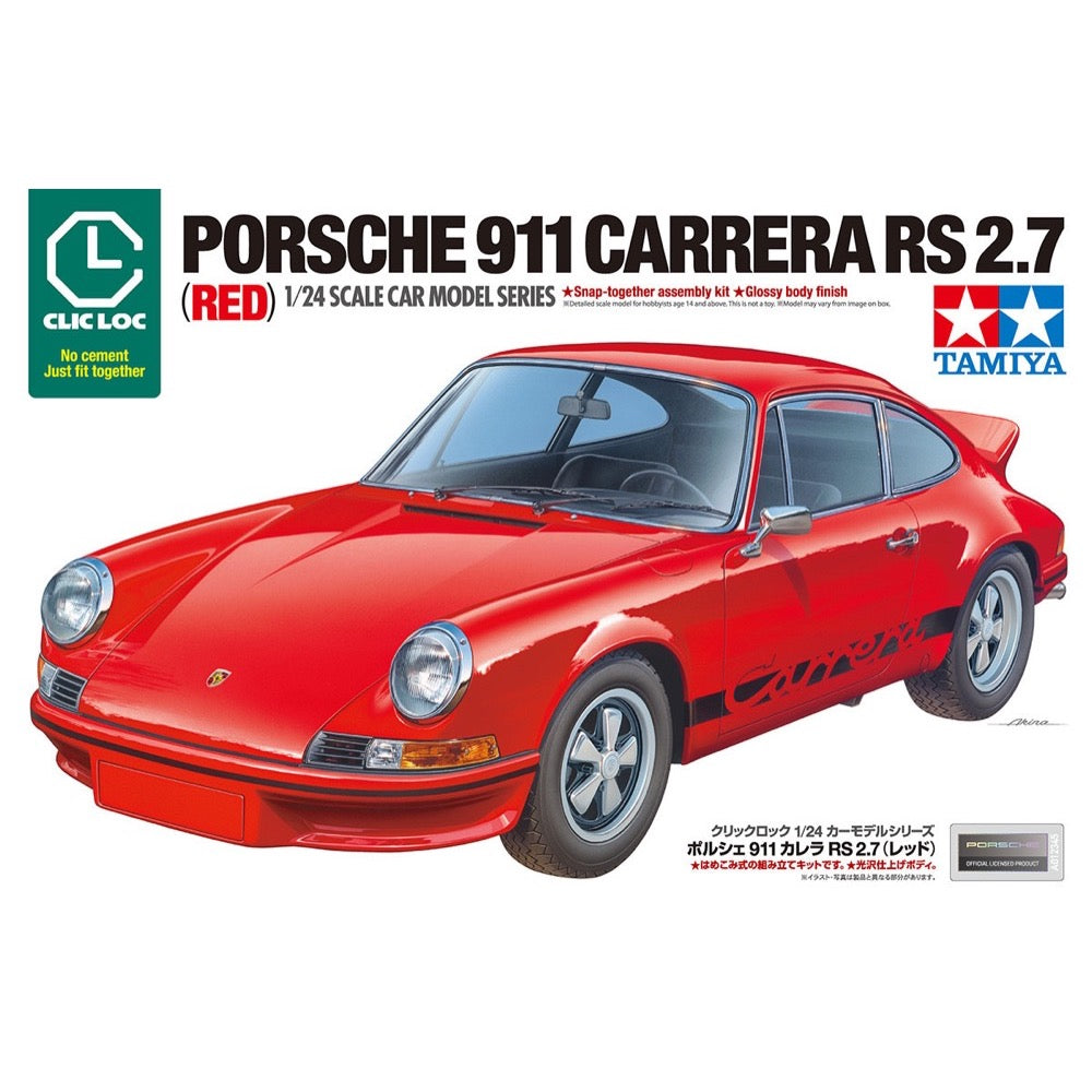 Tamiya 1/24 Porsche 911 Carrera RS 2.7 Red Clic Loc