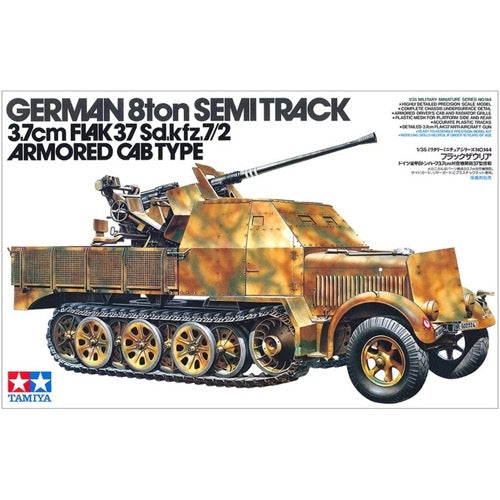 Tamiya 35144 1/35 German Armored 8-Ton Half-Facelift with 3.7cm Anti-Aircraft Gun Type 37 Flak Sauria