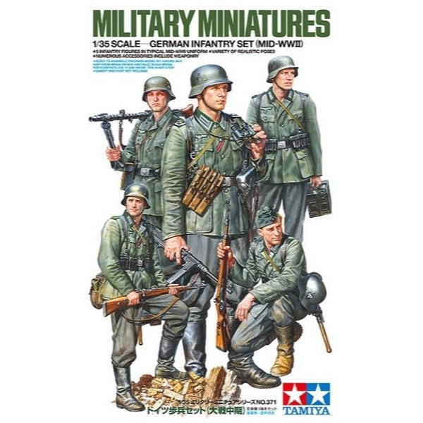 Tamiya 35371 1/35 German Infantry Mid-WWII Plastic Model Kit