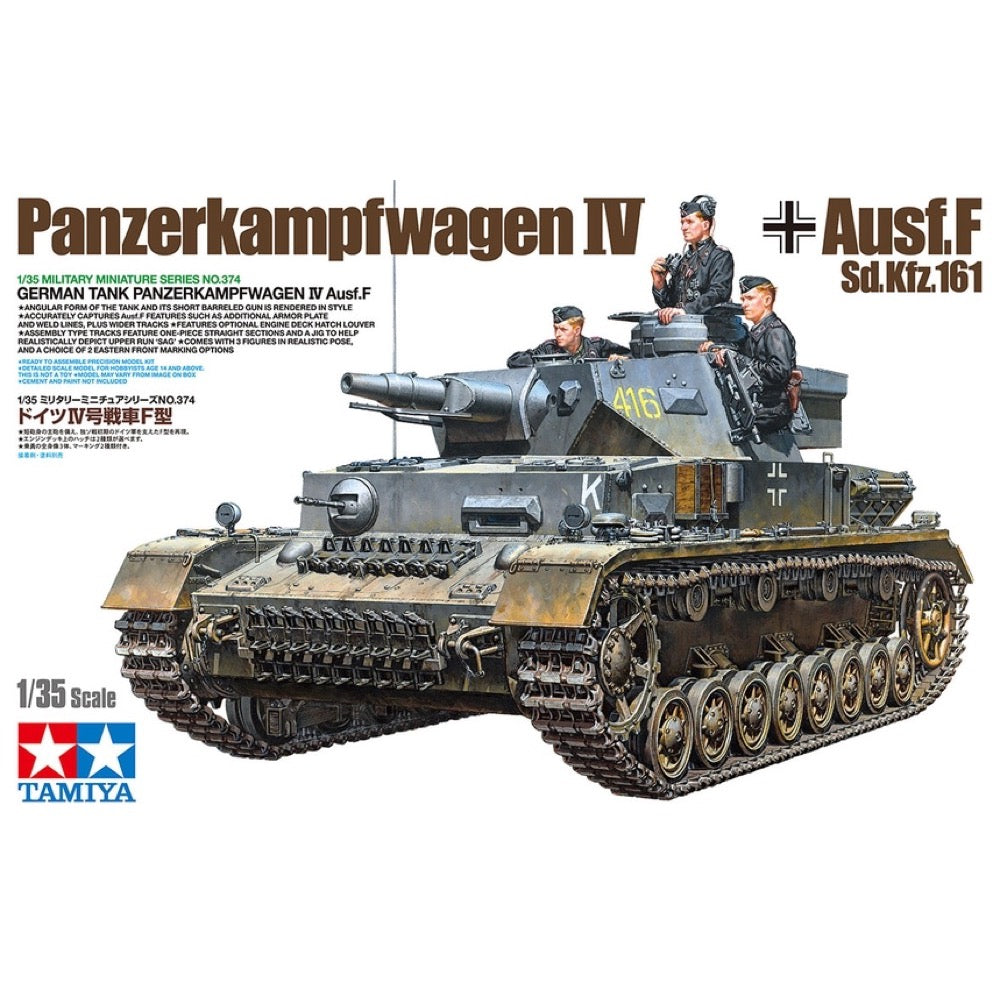 Tamiya 35374 1/35 German Tank Pz.Kpfw.IV Ausf.f