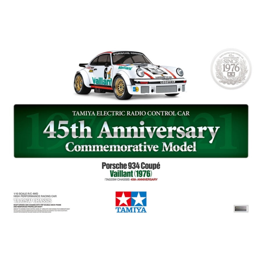 Tamiya 47477 1/10 RC Porsche Turbo RSR Type 934 Vaillant (1976) 45th Anniversary Edition