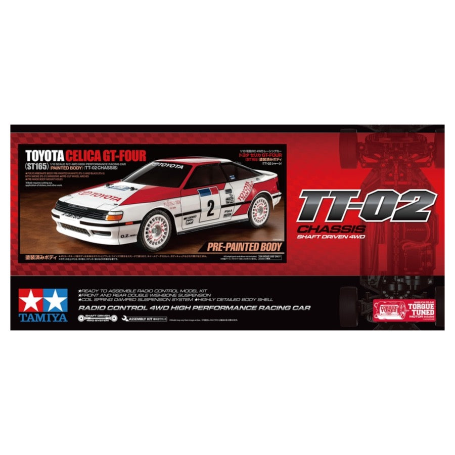 Tamiya 1/10 Toyota Celica GT-Four ST165 4WD TT-02 Painted Body RC Kit 47491