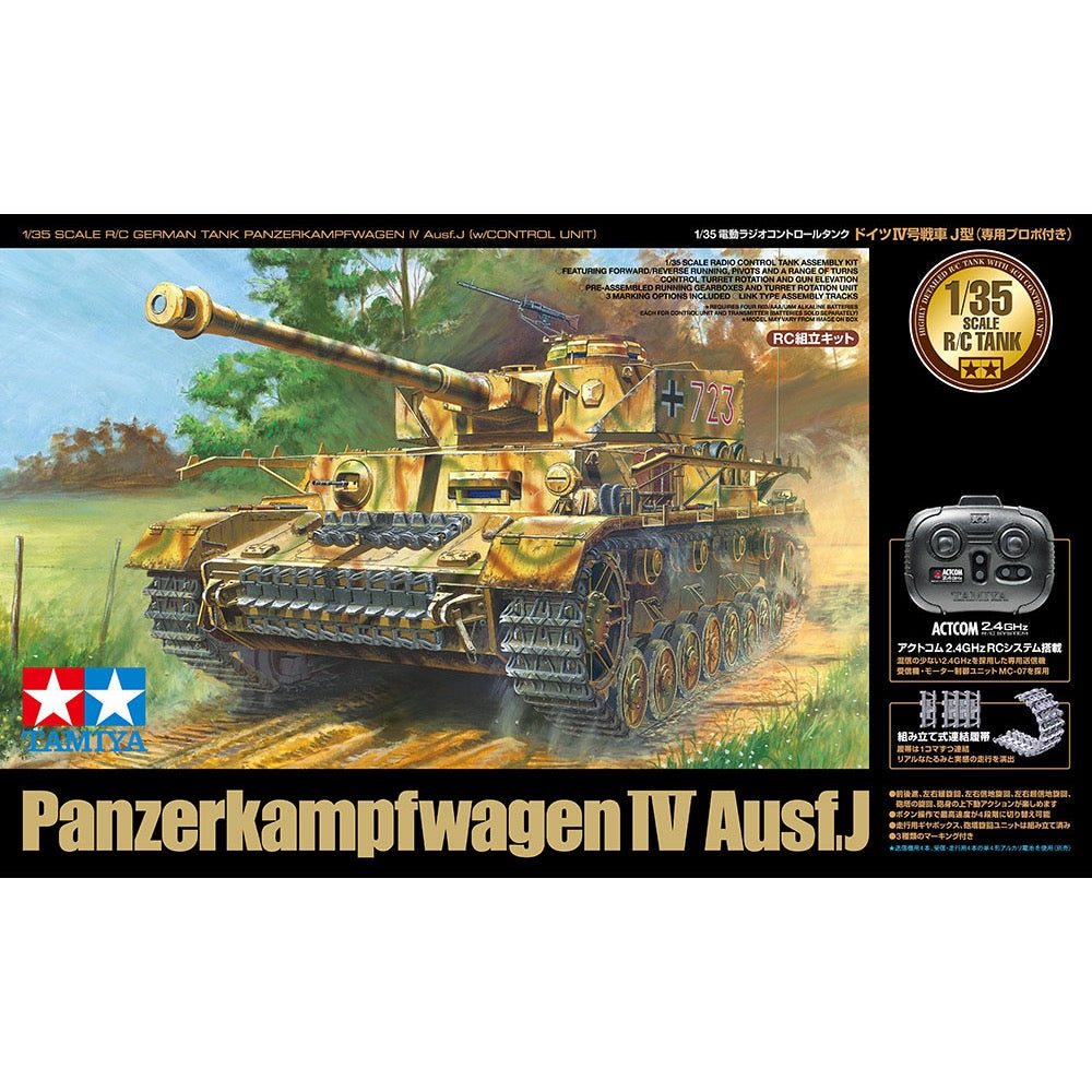 Tamiya 1/35 Panzerkampfwagen IV AUSF.J with Control Unit RC Tank Kit 48218