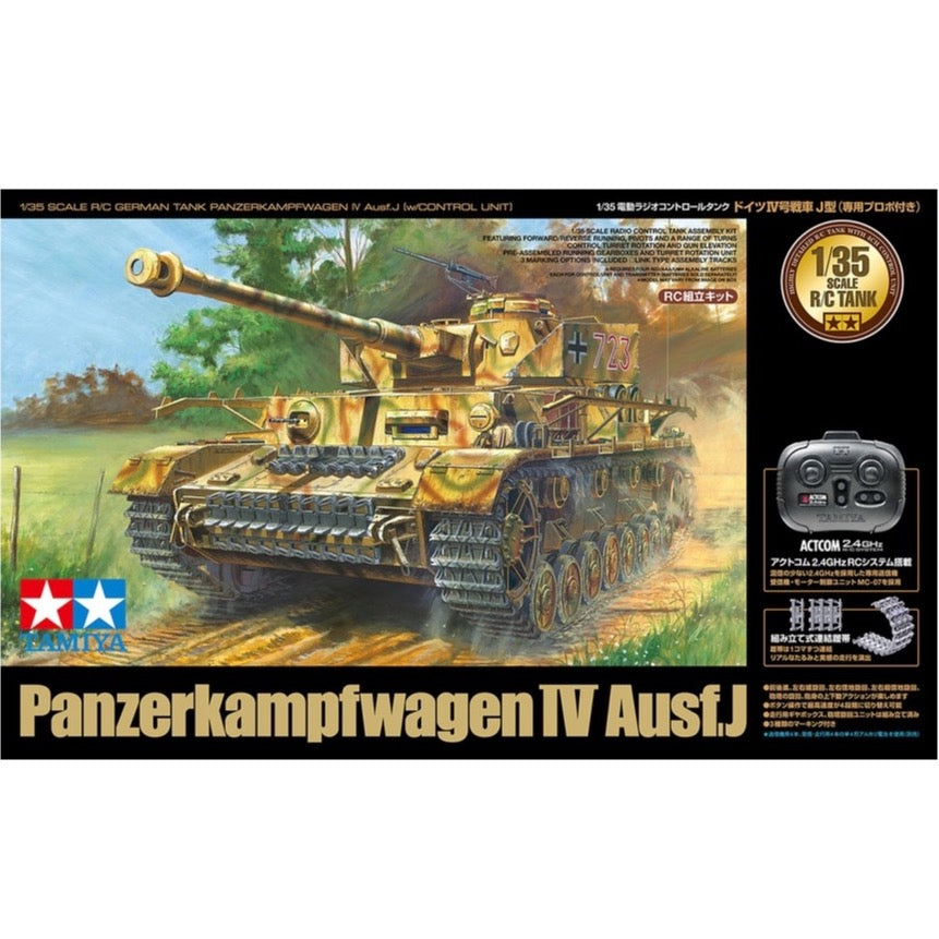 Tamiya 1/10 Panzerkampfwagen IV AUSF.J with Control Unit RC Tank Kit 48218