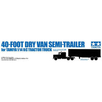 Tamiya 1/14 RC 40-foot Dry Van Semi-Trailer for Tamiya 1/14 RC Tractor Truck