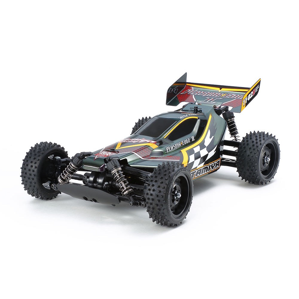 Tamiya 57988 1/10 RC 4WD TT-02B Chassis with Plasma Edge II Body High Performance Iridescent Purple/Green