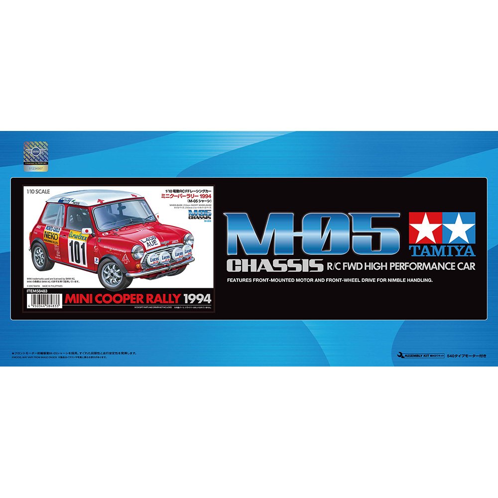 Tamiya 58483 1/10 1994 Mini Cooper Rally RC Car Kit (M-05)