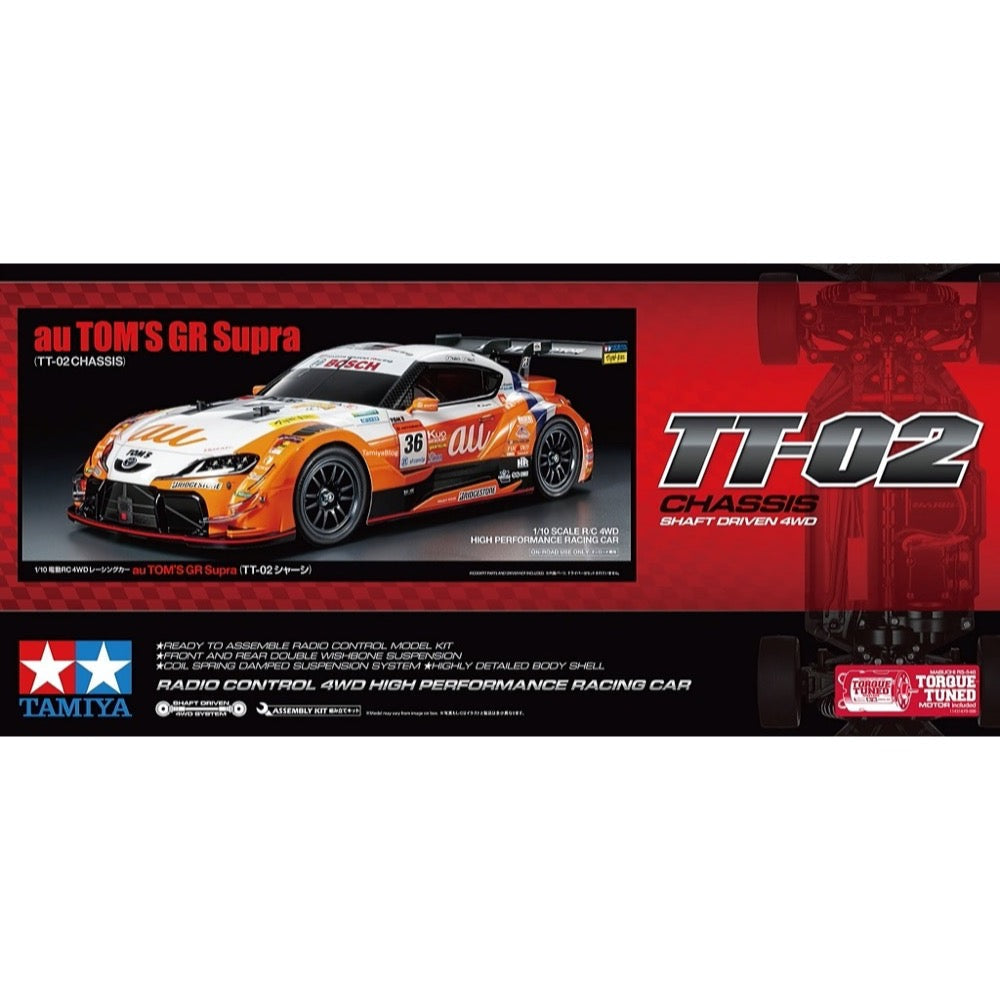 Tamiya 58703 1/10 Toms Toyota GR Supra GT500 TT-02 On-Road RC Kit