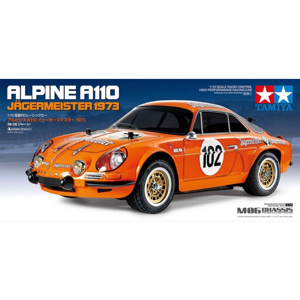 Tamiya 58708A 1/10 Alpine A110 Jagermeister 1973 M-06 On-Road RC Car Kit