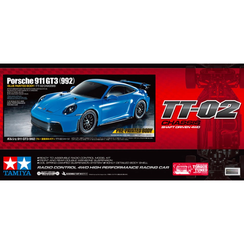 Tamiya 1/10 Porsche 911 GT3 992 RC Kit (TT-02) 58712