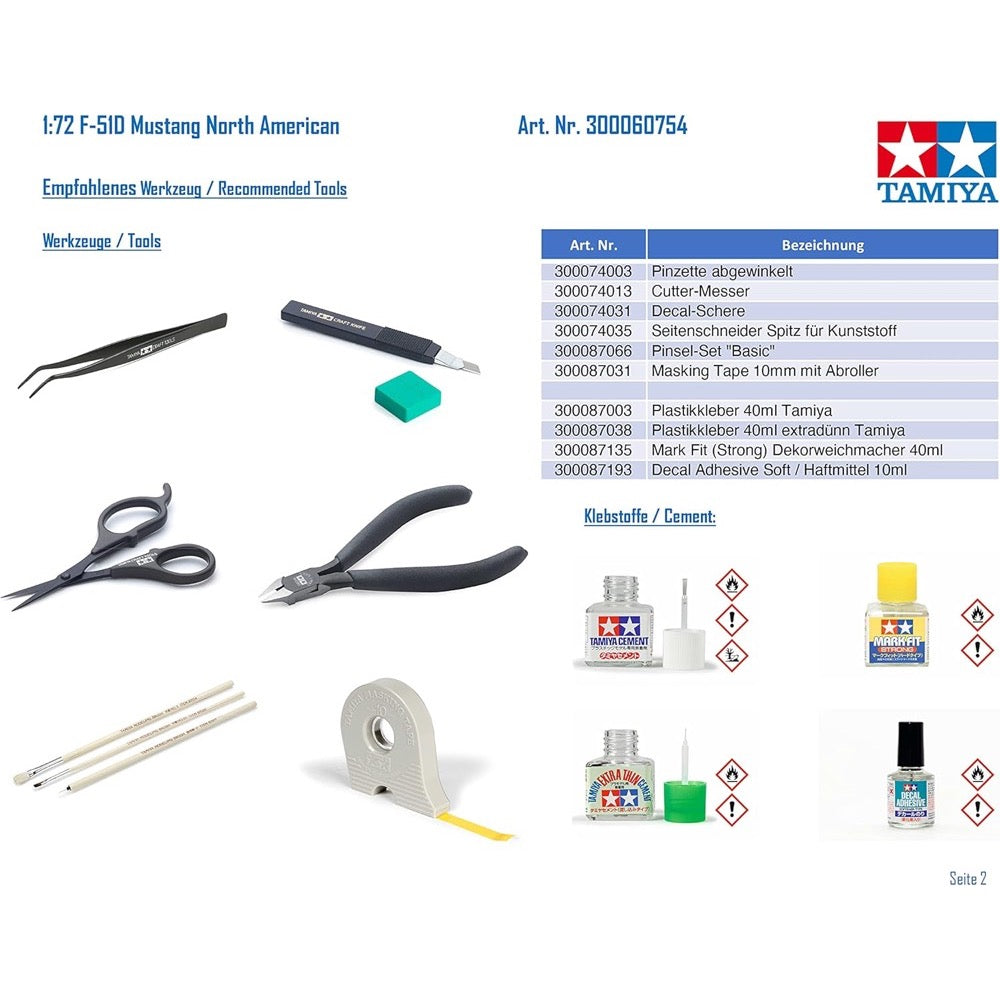 Tamiya 60754 1/72 F-51D Mustang Korean War