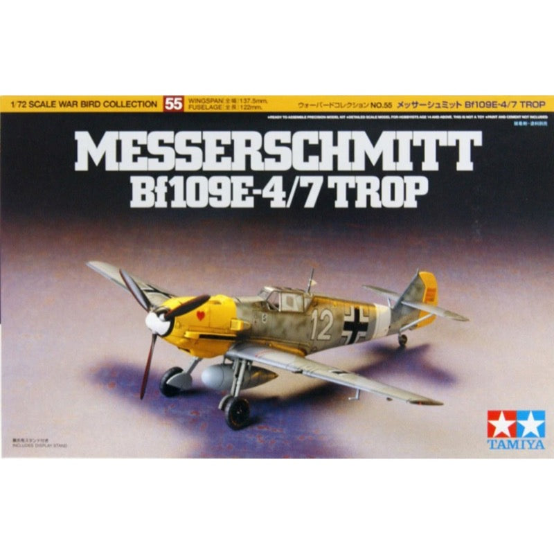 Tamiya 60755 1/72 Messerschmitt Bf109E-4/7 Trop