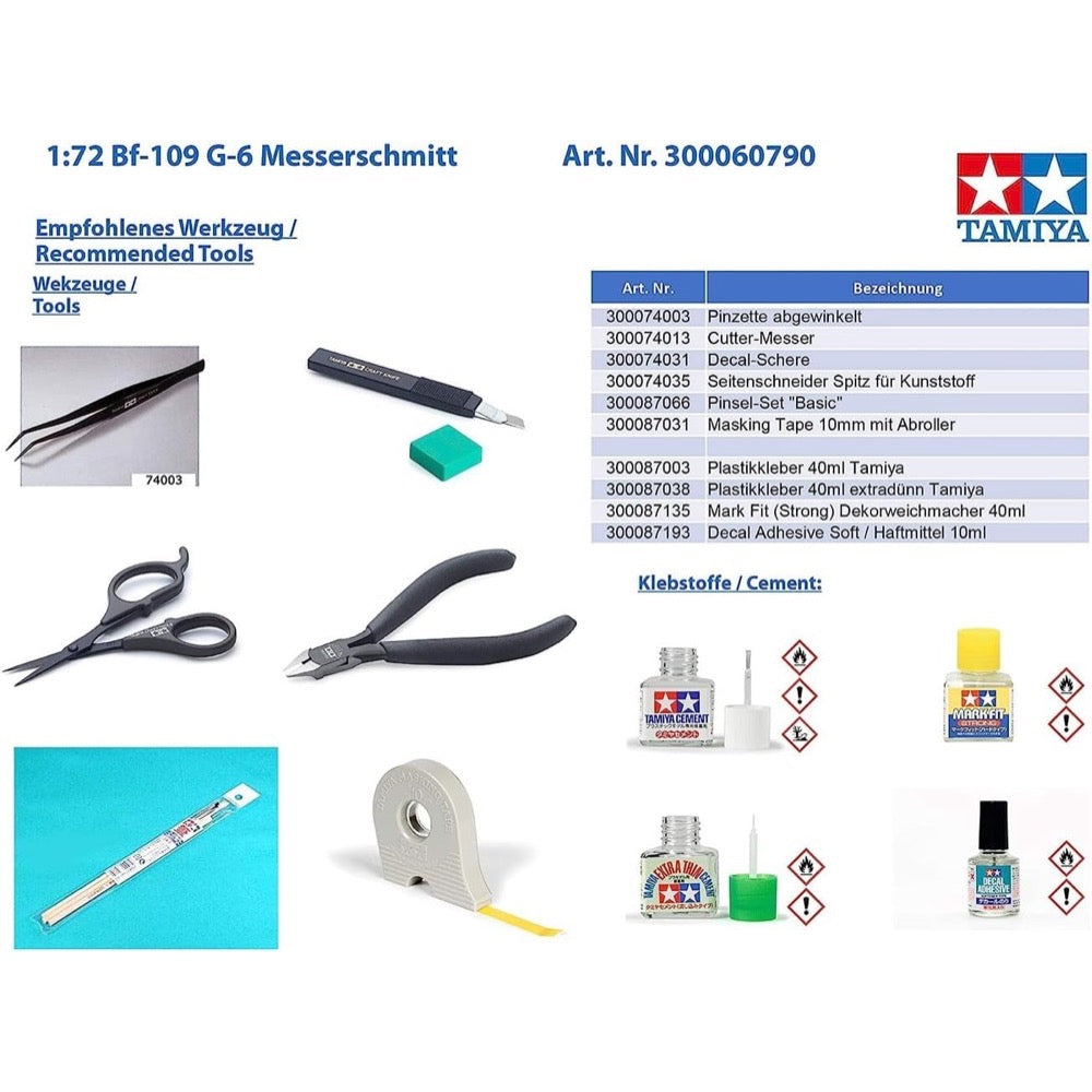Tamiya 60790 1/72 Messerschmitt Bf109 G-6