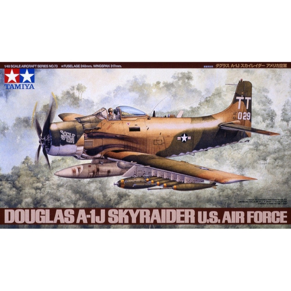 Tamiya 61073 1/48 Douglas A-1J Skyraider US Air Force Plastic Model Kit