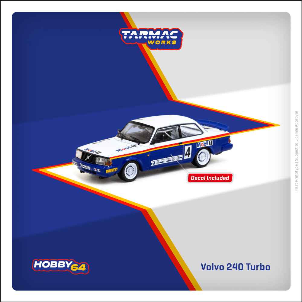 Tarmac Works 64-050-87MAL04 1/64 Volvo 240 Turbo Malaysian Group A Championships 1987 Winner Per-Gunnar Andersson