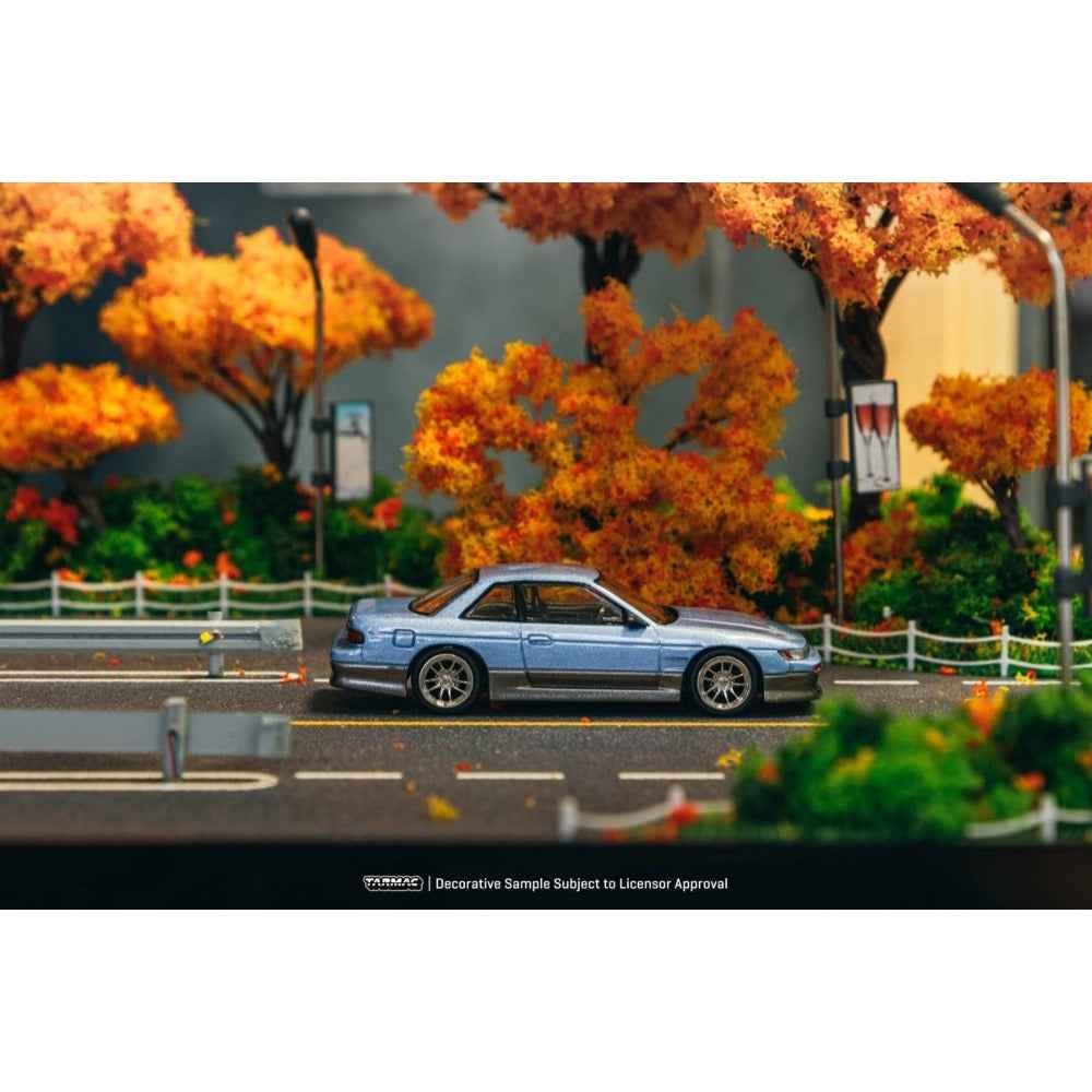 Tarmac Works 64G-025-PU 1/64 Vertex Nissan Silvia S13 Blue/Grey