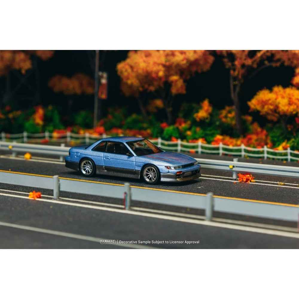 Tarmac Works 64G-025-PU 1/64 Vertex Nissan Silvia S13 Blue/Grey