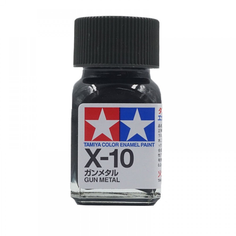 Tamiya 80010 Enamel Paint X-10 Gloss Gun Metal (10ml)