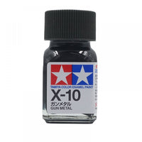 Tamiya 80010 Enamel Paint X-10 Gloss Gun Metal (10ml)