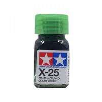 Tamiya 80025 Enamel Paint X-25 Gloss Clear Green (10ml)